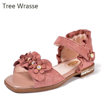

Summer Sandals For Girls Princess Girls Sandals New Style Fashion Baby Shoes Girl Sandals Flower Girl Nubuck Dancing shoes