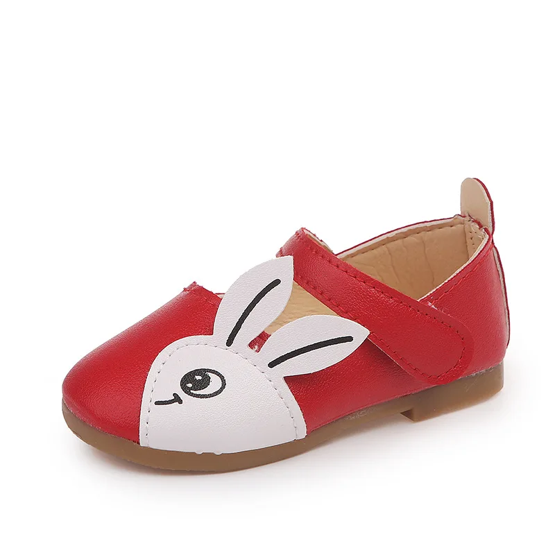 JGSHOWKITO Cute Rabbit Girls Shoes PU Leather Show Dance Performance