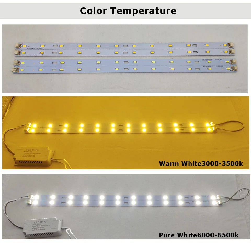 LED PCB 세트 40-60-80-120x2W 바 스트립 SMD5730 알루미늄 램프 플레이트 드라이버 천장 조명 키트 교체 튜브 소스 개조