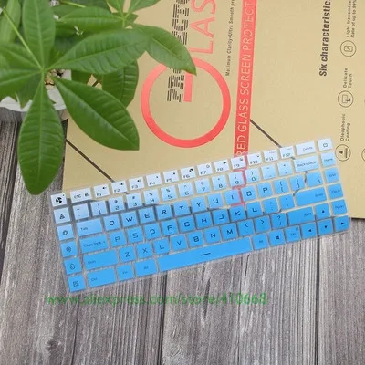 Мягкая силиконовая клавиатура для ноутбука защитный чехол накладка пленка защита кожи для Xiaomi mi Ga mi ng ноутбук 15 15,6 дюймов GTX 1060 - Цвет: Gradual blue