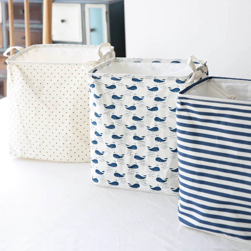 Japanese printing Dirty Clothing Storage Basket sundry fall to the