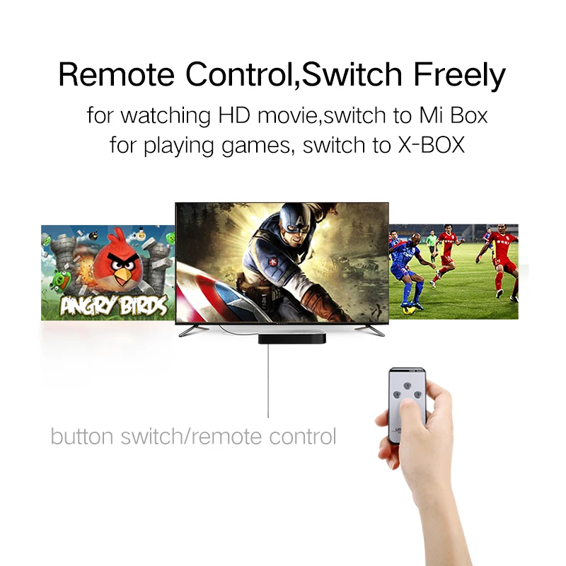 Сплиттер Ugreen HDMI с 3 портами переключатель для XBOX 360 PS3 PS4 Smart Android HDTV 1080P входа на 1