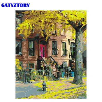 

GATYZTORY Frame Autumn Landscape DIY Painting By Numbers Kits Modern Wall Art Canvas Painting Unique Gift For Home Decor 40x50cm