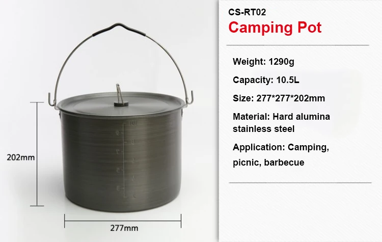 Alocs RT02 походная кухонная посуда 10.5L походная посуда Сверхлегкая Портативная Кемпинг, барбекю посуда для пикника горшок