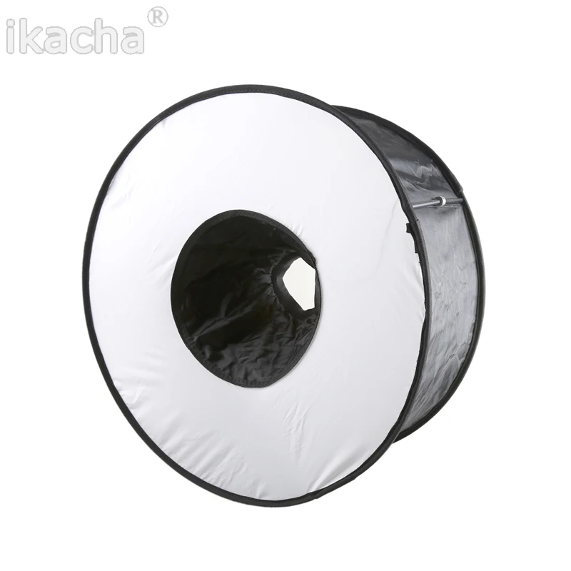 

Universal 45cm Foldable Ring Speedlite Flash Softbox Diffuser Reflector for Macro Shoot Photography For Canon Nikon