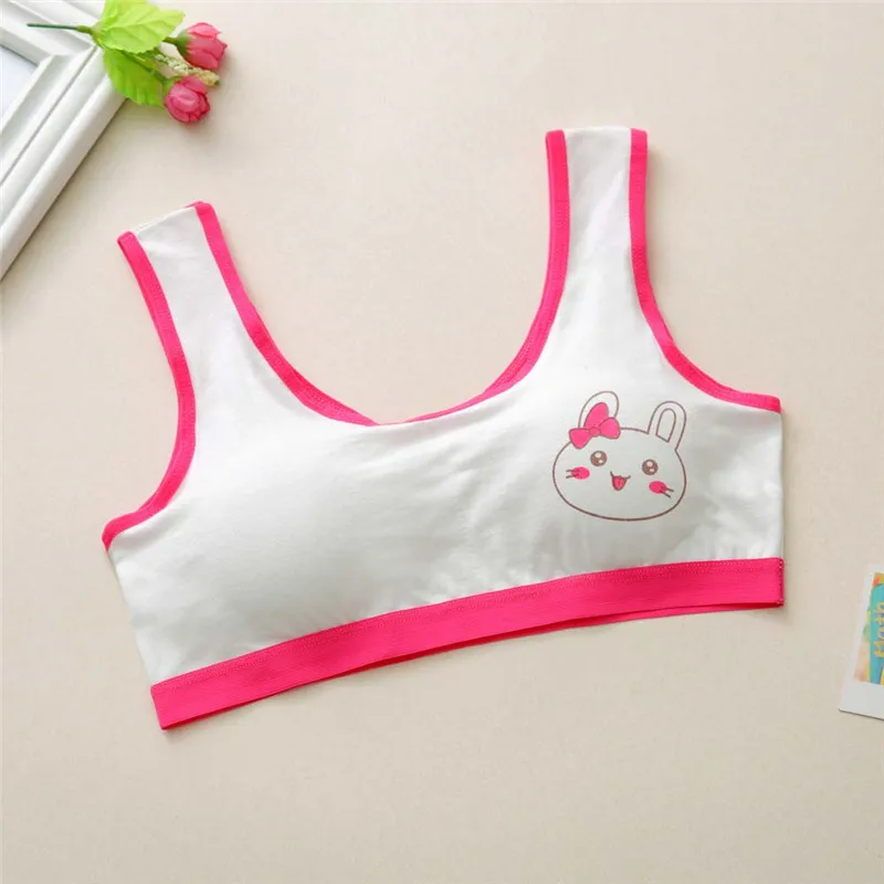 Underwear girl cotton clothes new Lovely Girls Printing Underwear Bra Vest Children Underclothes Sport Undies (21)