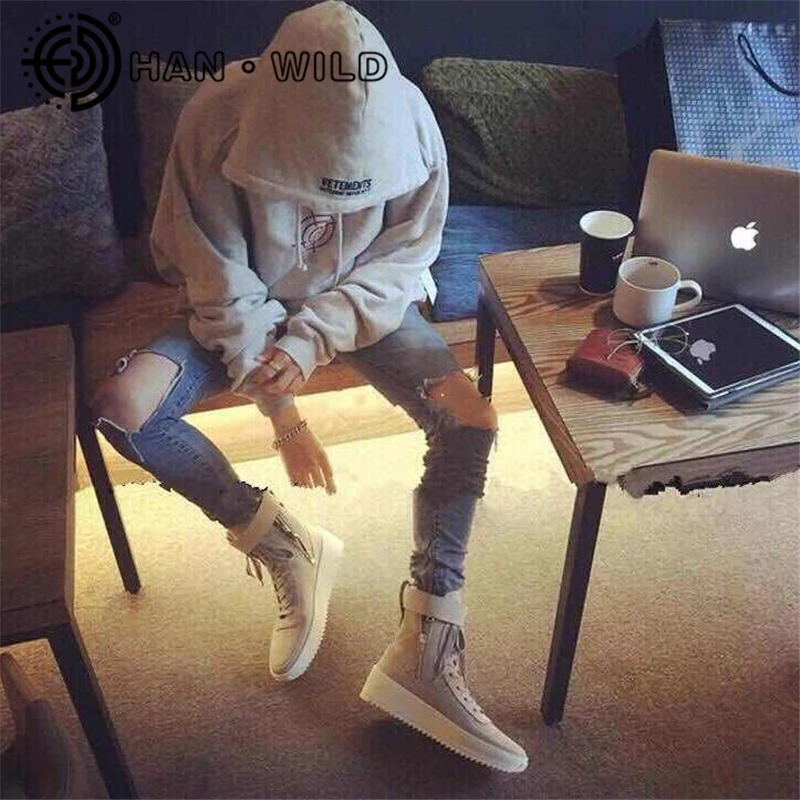 US $99.99 40% OFF|Justin Bieber Angst gottes Stiefeletten 100% Echtem Leder Kanye West Stiefel Männer Freizeitschuhe NEBEL Plattform Botas Ritter US $99.99 40% OFF|Justin Bieber Angst gottes Stiefeletten 100% Echtem Leder Kanye West Stiefel Männer Freizeitschuhe NEBEL Plattform Botas Ritter