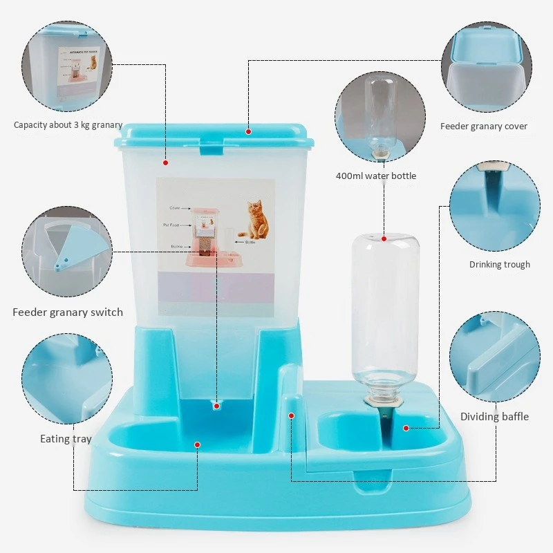 Автоматическая кормушка для домашних животных СЪЕМНЫЙ дозатор для еды бутылка для воды для кошек и собак инструмент для кормления товары для домашних животных товары для кошек и собак