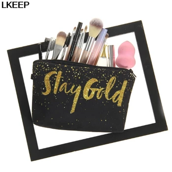 

Black Creative Printing Pug With Bow Tie Make Up Bags Portable Cosmetic Bag Cases Fashion Women Bag Organizer For Cosmetics