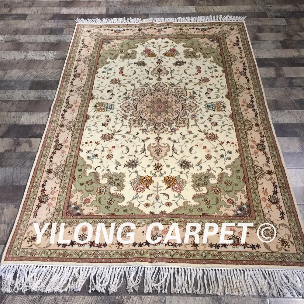 Yilong 4'x6' персидский шерстяной шелковый ковер ручной работы Восточный винтажный домашний классический обычный шерстяной ковер(WY2096S4x6