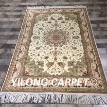 Yilong 4'x6' персидский шерстяной шелковый ковер ручной работы Восточный винтажный домашний классический обычный шерстяной ковер(WY2096S4x6