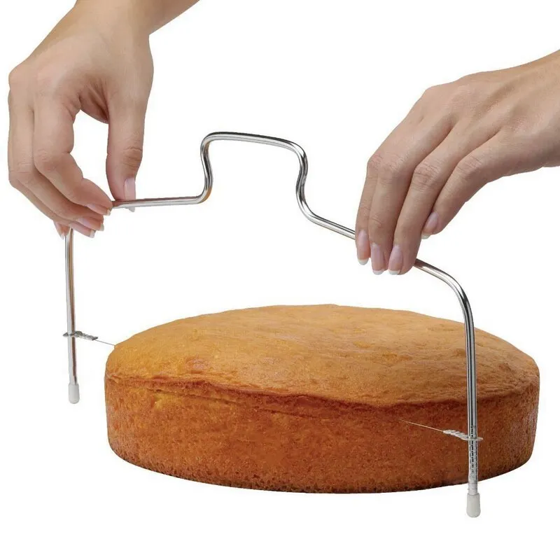 

1PC Adjustable Wire Cake Cutter Stainless Steel Slicer Leveler DIY Cake Baking Tools Kitchen Accessories High Quality