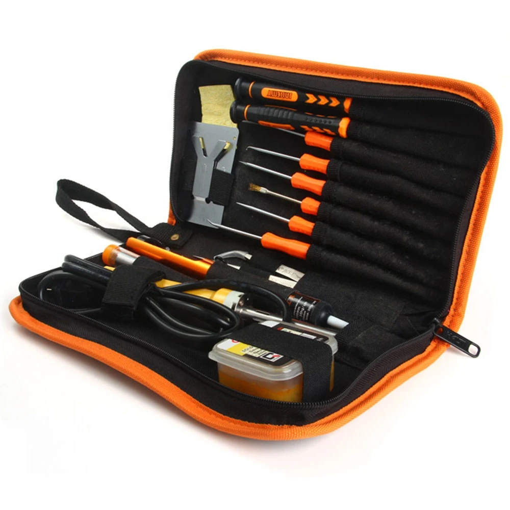 

JM-P03 16 in1 30W Electric Soldering Iron Flux Kit DIY Welding Soldering Tool Set With Tweezer Precision Screwdriver Solder Wire