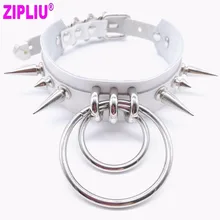 Женское новое модное сексуальное кожаное колье-чокер ручной работы в стиле панк, готика, ожерелье Harajuku, круглые Клубные вечерние ожерелья