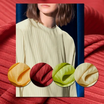 

Yarn-dyed 3D striped shiny solid color heavy pure silk fabric, good drape,sewing for shirt,blouse,dress,skirt,craft by the yard