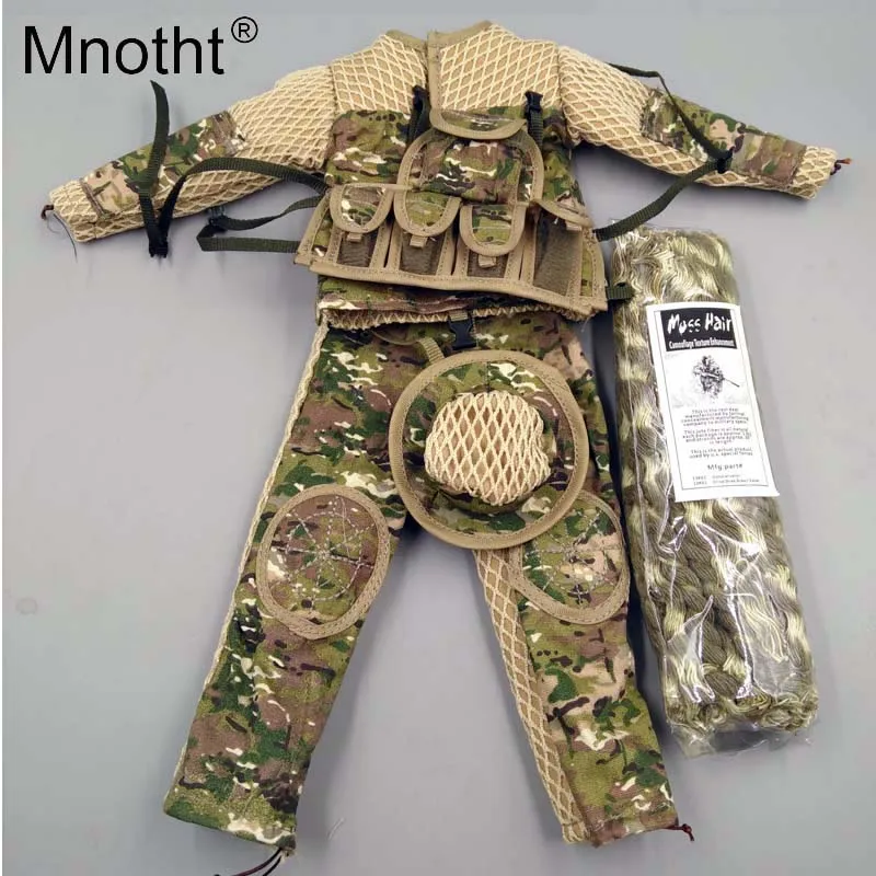 Mnotht 1:6 Solider Ghillie костюм подходящая модель камуфляжная джунглей снайперская печать