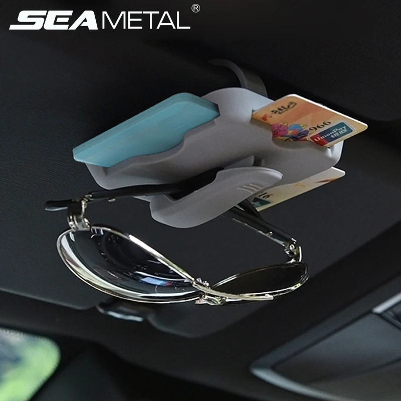 

Car Sun Visor Clips Organizer Bag Case Box Stowing Tidying Storage Bags Card Sunglasses Holder Sunshade Interior Car Accessories