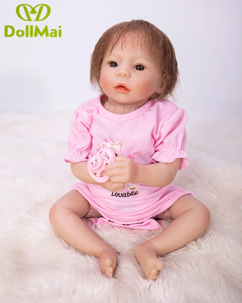Куклы DollMai Reborn 48 см настоящие живые силиконовые куклы reborn Детские игрушки оптовая