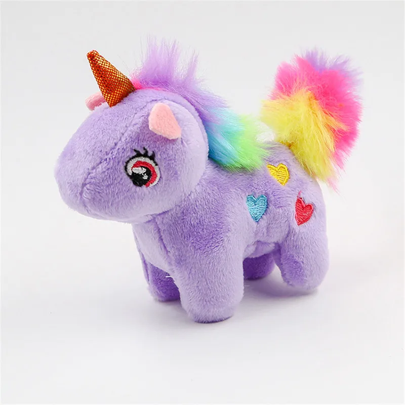 14cm Cute Unicorn Plush Toy Soft Doll Unicorns Stuffed Animal Unicorn Keychain Cuddle Appease Sleeping Pillow Gift for Children