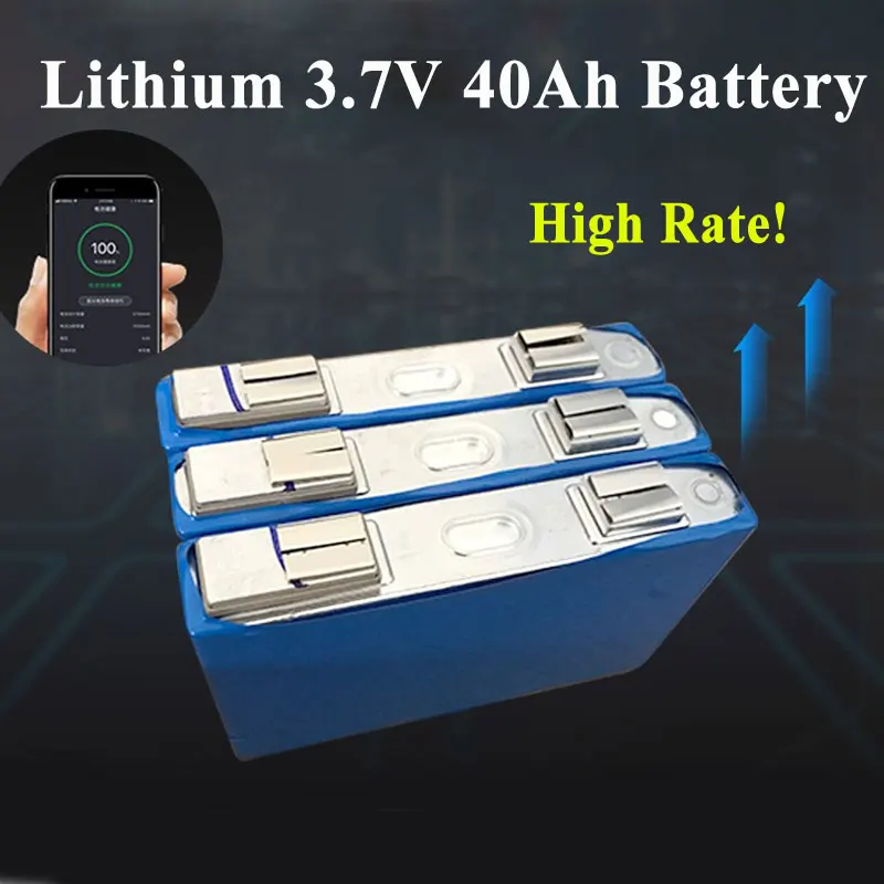 3pcs High rate 3.7v 40AH ternary lithium battery for diy 12V 24V