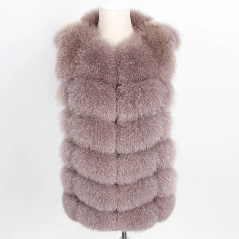 Maomaokong vera pelliccia di volpe cappotto donna inverno gilet di pelliccia naturale cappotto di vera pelliccia gilet per le donne giacca senza maniche donna