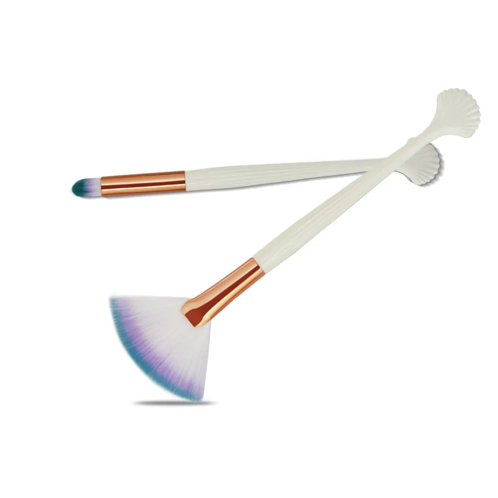 

fan brush 2019 makeup brushes set 2pcs Cosmetic Makeup Brush Blusher Eye Shadow Brushes Set Kit set pennelli trucco brocha#y2