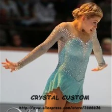 Платья для фигурного катания на коньках для девочек изящное Новое Брендовое платье для соревнования в фигурном катании DR4108