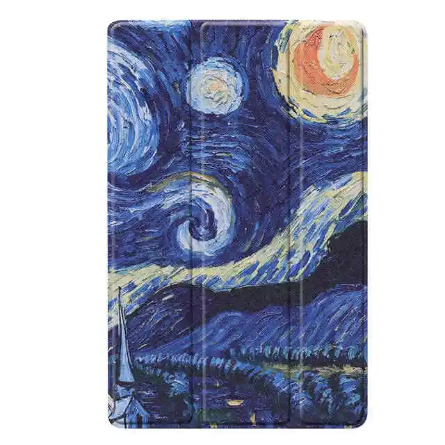 IBuyiWin магнитный складной из искусственной кожи чехол для samsung Galaxy Tab A T510 T515 10," планшет Funda Capa чехол+ подарки - Цвет: Starry Night