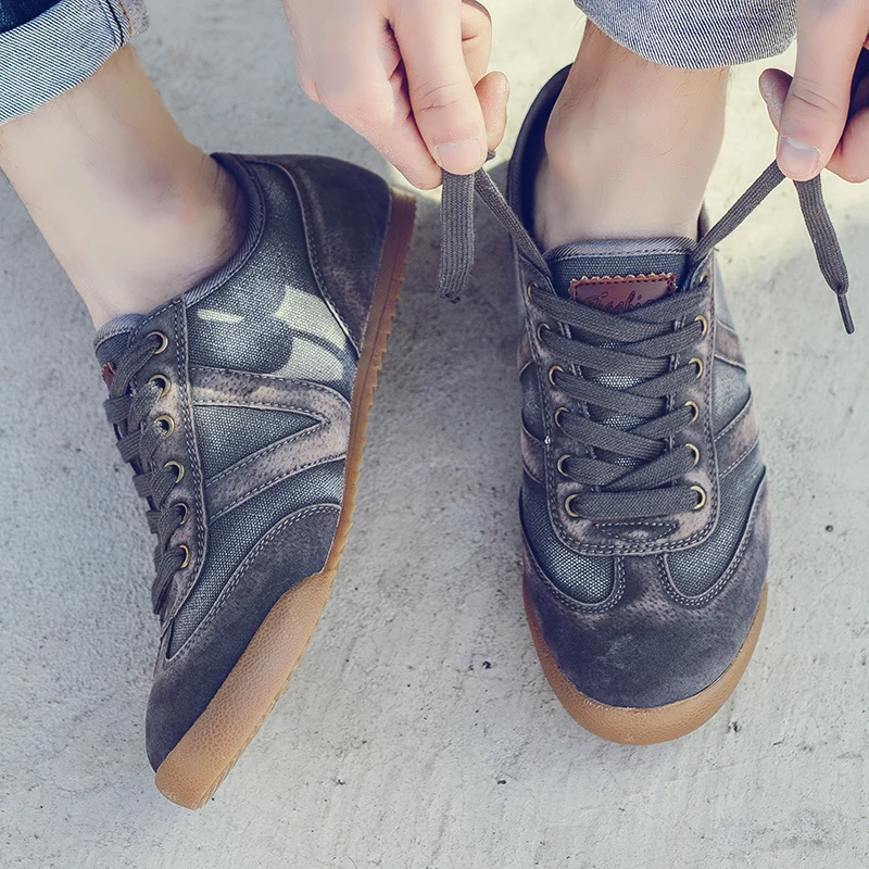 Spring Summer Plimsolls Breathable Sneakers Men Casual Shoes 2019 New Denim Lace-up Canvas Footwear | Обувь