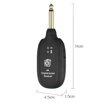 

High UHF Wireless Guitar Transmitter Receiver System Rechargeable Battery 50M Transmission Range DOG88