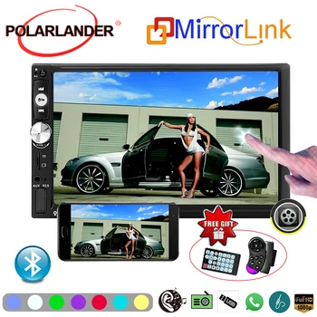 

2 Din For Andriod 7" Car Audio MP5 MP4 Player Bluetooth Radio With Rear Camera Input Mirror Link Screen Automagnitol Touchable