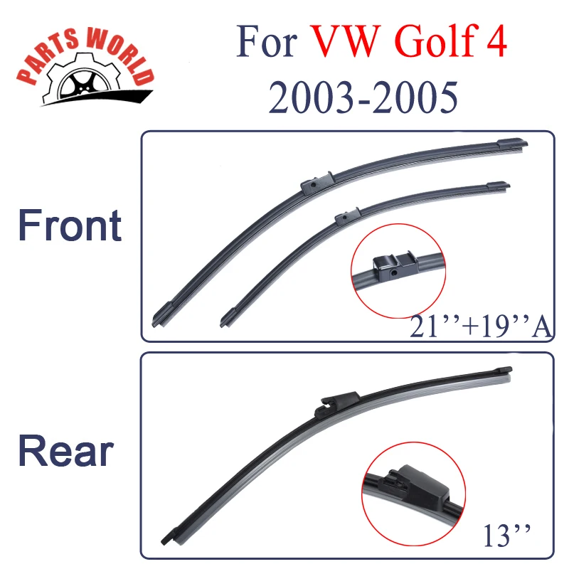 Partsworld Wiper Blades untuk VW Golf 4 2003 2004 2005 21 Cm + 19 "'A