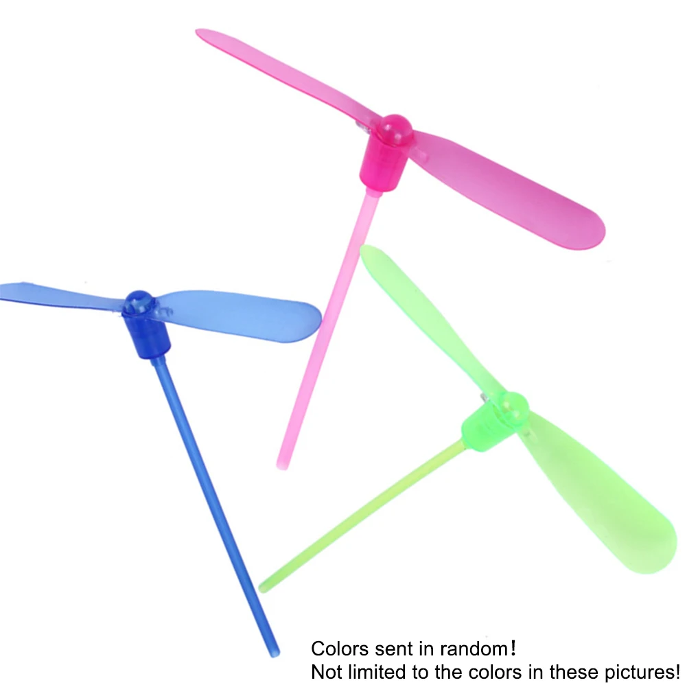 

New plastic helicopter bamboo pole fly light handcuffs traditional children's game parent-child family spiral arrow set joke hot