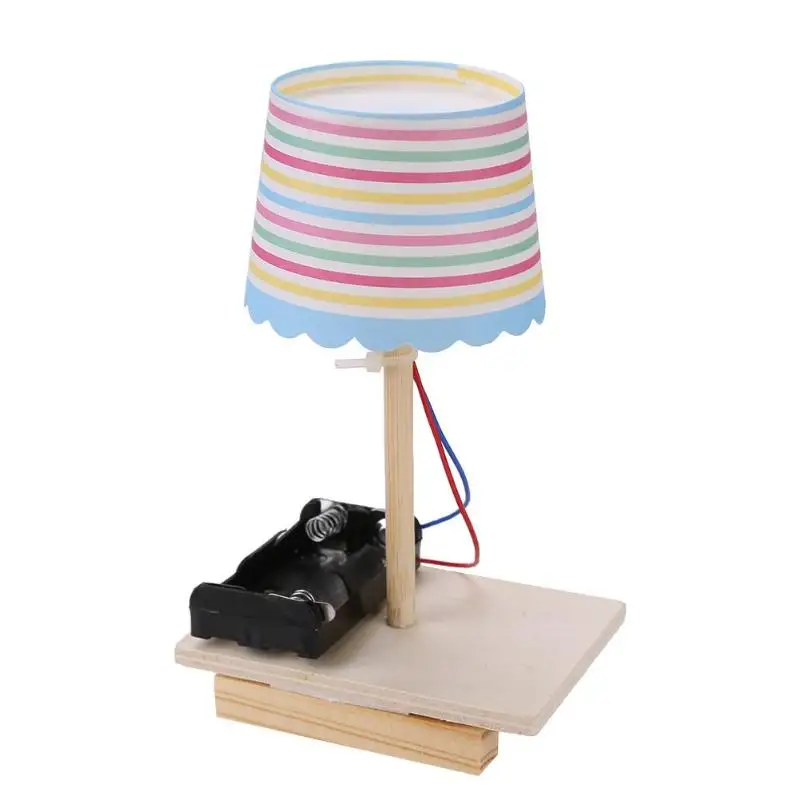 Koop DIY Papier Cup Lamp Speelgoed zonder Schakelaar Houten Plastic Handgemaakte Speelgoed Materiaal voor Studenten Science Experiment Onderwijs