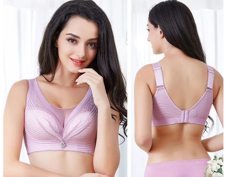 Jerrinut Plus Size Bras For Women 110 115 120 Sexy Push Up Bralette Large Size CDE Cup Wireless Brassiere BH Lingerie Bra   111