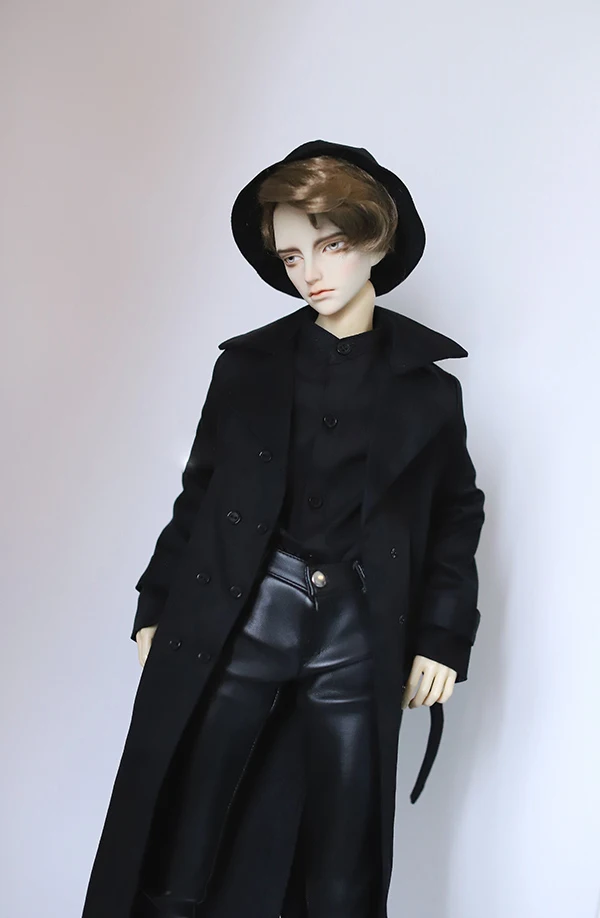 BJD кукольная одежда черный двубортный Пыльник с поясом для 1/3 1/4 BJD DD SD MSD SD17 Uncle SSDF Кукла Одежда Аксессуары