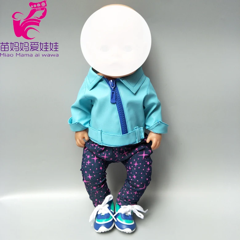 Кукольная куртка для см 43 см born Baby doll Одежда черный pu кожаная кукла пальто для см 40 см 38 см baby doll зимняя одежда Прямая доставка