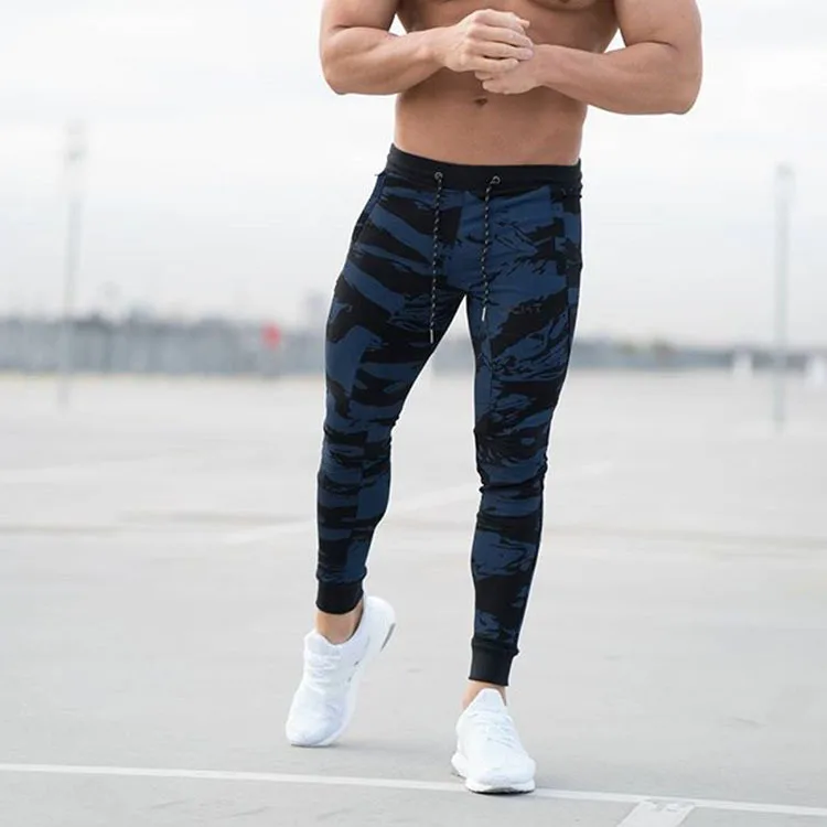 Фитнес для мужчин Бодибилдинг; бег хлопок брюки модный спортивный костюм со шнуровкой средняя пот брюки тренировки одежда спортивные штаны