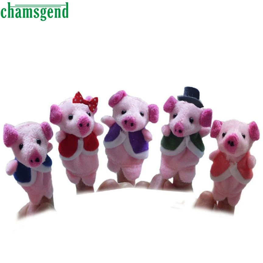 

5 pcs Animal Finger Puppet Plush Child Baby Early Education Toys Gift Dec14