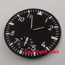 38,9 мм черный стерильные циферблаты световой циферблат подходит 6498 ручной завод(dial+ руки) D58