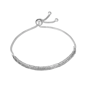 

CKK Jewelry Original 925 Sterling Silver Ear of wheat Bracelets with Clear CZ Fashion Bracelet Bangle for Women B010