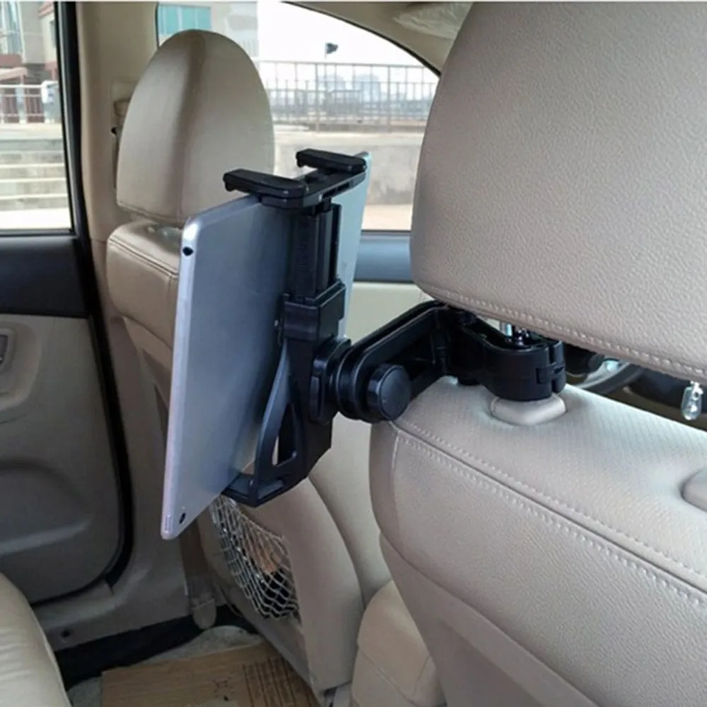 Новое регулируемое для сидения автомобиля подголовник держатель для iPad Galaxy Tablet автомобильный держатель - Название цвета: Black