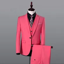 PEORCHID мужской костюм из 3 предметов со штанами и жилетом приталенный классический свадебный костюм Одежда для жениха Heren Trouwpak 906