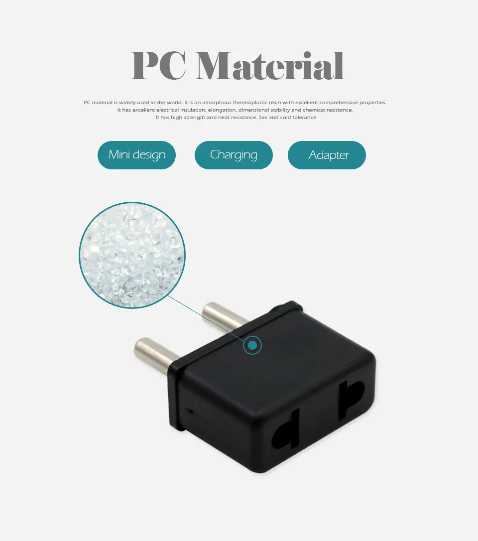 US To EU Plug Power Adapter Black Color Travel Power Adapter Converter Wall Electrical Charger USA to EU 2 Round Pin Plug Socket (9)