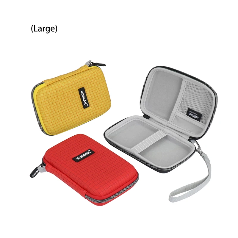 IKSNAIL Shockproof Hard Drive Carrying Earphone Case Pouch Bags For 3 Size Portable External HDD Power Bank Cable Accessories