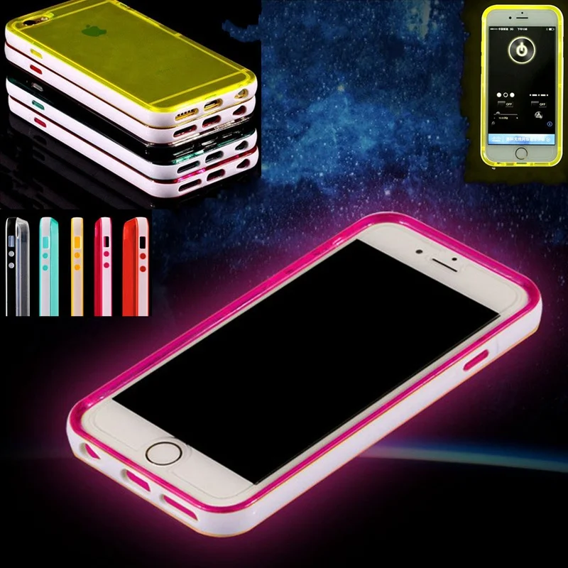 LED Flash Light Up Remind Incoming Call Blink Cover Case for iPhone 6s/6