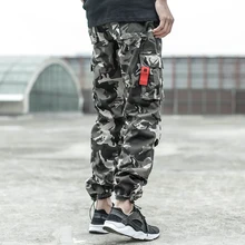 Модные мужские джинсы, повседневные штаны для бега, хлопковые камуфляжные армейские штаны, большие размеры 28-40, фирменный дизайн, большие карманы, мужские брюки-карго