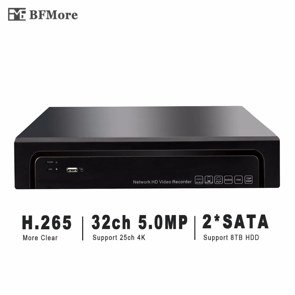 BFMore H.265/H.264 32CH 5.0MP ONVIF UHD 4K NVR DVR Video Recorder IP Camera Surveillance Security CCTV System 2 SATA Support 8TB BFMore H.265/H.264 32CH 5.0MP ONVIF UHD 4K NVR DVR Video Recorder IP Camera Surveillance Security CCTV System 2 SATA Support 8TB