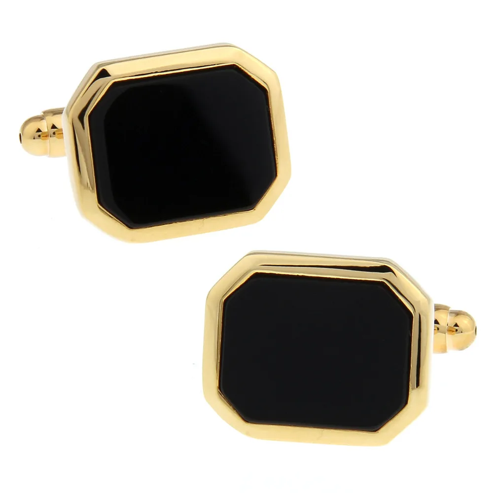 

Mens Wedding Cufflinks Novelty Fancy Black Onyx & Clean Cloth 156129