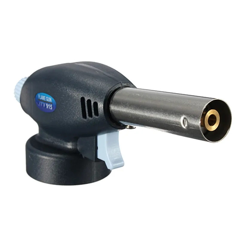 

Outdoor Survive Camping BBQ Flame Gas Torch Flamethrower Butane Lighter Automatic Piezoelectricity Ignite Soldering Welding